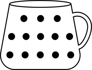 colorful porcelain coffee and tea cup cartoon illustration
