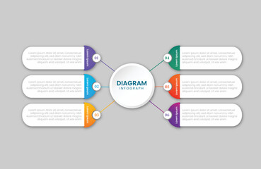 Steps gradient infographic template