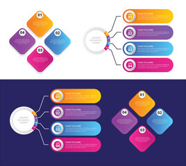 infographic design template colorfull with multi options or steps