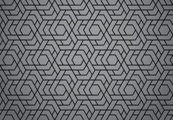 The geometric pattern with lines. Seamless vector background. Black and gray texture. Graphic modern pattern. Simple lattice graphic design