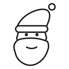 Santa claus head icon,  sticker,  symbol,  logo,  element,   christmas vector illustration