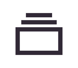 Mobile user interface navigation symbol and app icon simple outline linear.	
