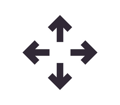 Scaling symbol and sizing arrow icon simple outline linear.	
