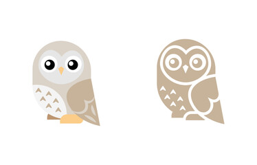Cute owl (vector, logo, illustration)