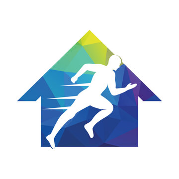Running and Marathon Logo Vector Design. Running man vector symbol.