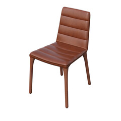 chair isolate on a transparent background, interior furniture, 3D illustration, cg render
