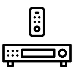 Fototapeta premium tv reciever household appliance icon