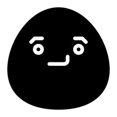 Fototapeta premium proud fantastic cool emoji icon