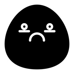 sad unhappy mood emoji icon