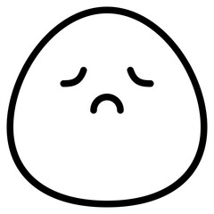 tired disapponted sad emoji icon