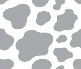 Cow seamless texture design background pattern repeat wallpaper. Stock vector illustration grey and white print.