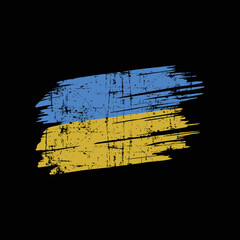 Grunge Ukraine flag. Vector illustration of Ukraine flag.