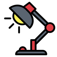 desklamp filled outline icon style