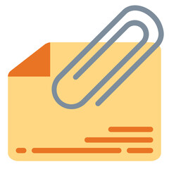 Obraz premium Attachment flat icon style