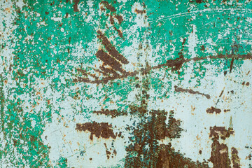 Old metal brown and green rust background