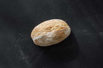 Fresh pastries on a black kitchen table