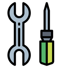 repair filled outline icon style