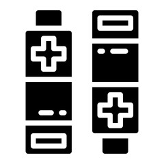Obraz premium batteries glyph icon style
