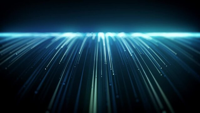 Abstract Light Strings Flowing Intro Background/ 4k animation of an abstract slow motion wallpaper technology intro sequence background with flowing powerful light stroke patterns and strings