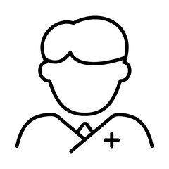 Doctor Icon Logo Design Vector Template Illustration Sign And Symbol Pixels Perfect