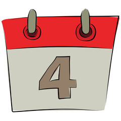 Calendar Hand Drawn Sketchy Vector Icon