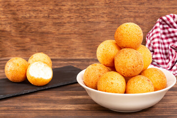 Fritters Traditional Colombian Food; Fried Cheese Flour Dumplings
