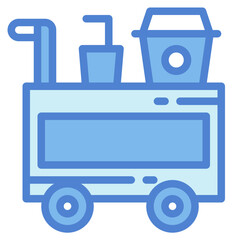 Obraz premium food trolley two tone icon style