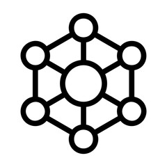 molecule line icon illustration vector graphic