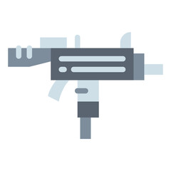 machine gun flat icon style