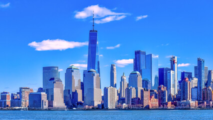 New York City skyline or cityscape, USA