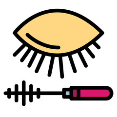 mascara filled outline icon style