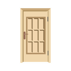 ilustration of brown door ,simple door vector