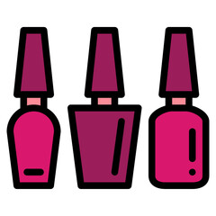 nail polish filled outline icon style