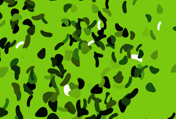 Light Green, Yellow vector pattern with chaotic shapes.