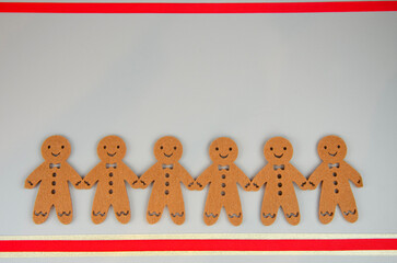 A line of gingerbread men