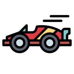 racing filled outline icon style