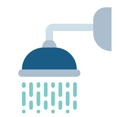 Fototapeta premium shower flat icon style