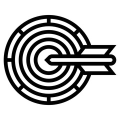 archery line icon style