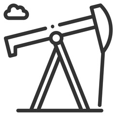 Vector fuel outline icon on the empty white background