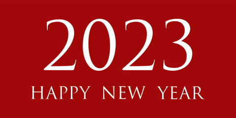 Happy New Year 2023. New year numbers red background. Vector illustration eps10