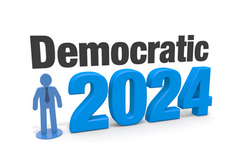2024年の選挙。民主党の立候補者。選挙に出馬する。