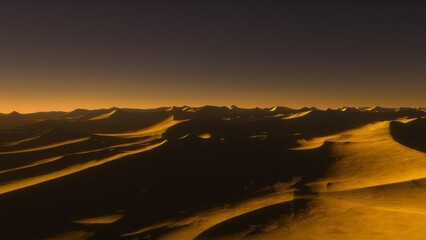 Exoplanet fantastic landscape. Beautiful views of the mountains and sky with unexplored planets. 3D illustration.
