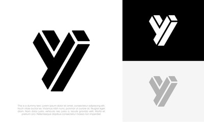 Fototapeta Initial letter Y logo design vector obraz