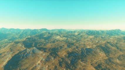 Fototapeta premium science fiction illustration, beautiful space background, a computer-generated surface, a fantasy world 3d render 