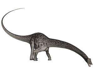 Diplodocus dinosaur head down - 3D render - 544930574