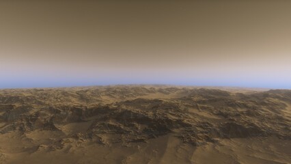 alien planet landscape, science fiction illustration, view from a beautiful planet, beautiful space background 3d render
