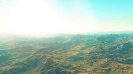 Fototapeta premium landscape on planet Mars, scenic desert scene on the red planet 