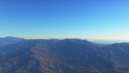 landscape on planet Mars, scenic desert scene on the red planet
