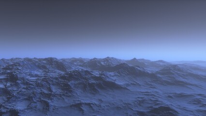 3D fictional space scene
