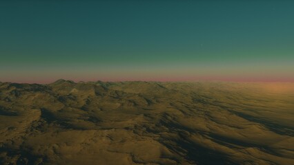 3D fictional space scene
